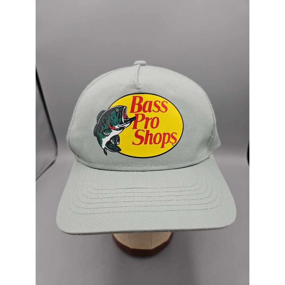 Bass Pro Shops Hat Mens One Size Mint Green Mesh Snapback Cap Fishing Outdoors